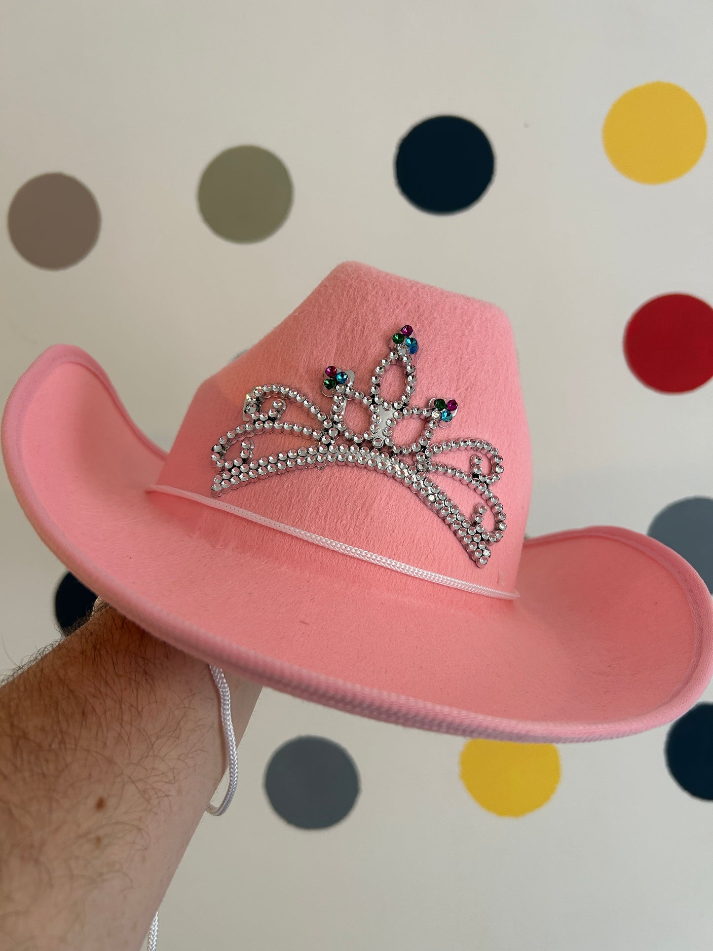 Pink cowboy hat - front view