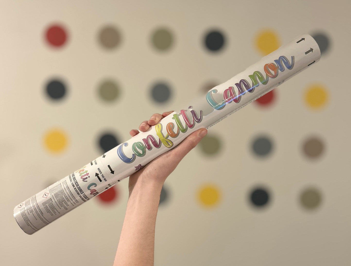 50cm multi colour confetti cannon