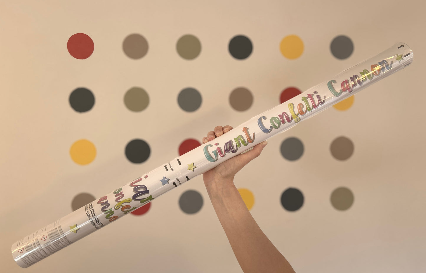 80cm multicolour confetti cannon