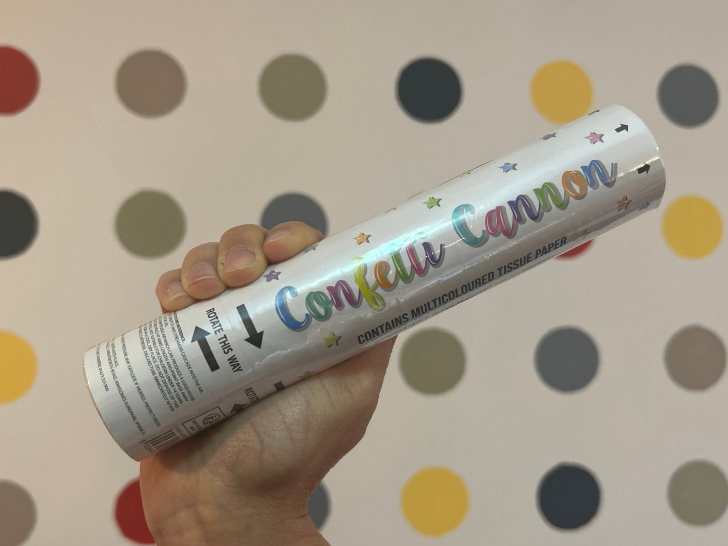 20cm multi colour confetti cannon