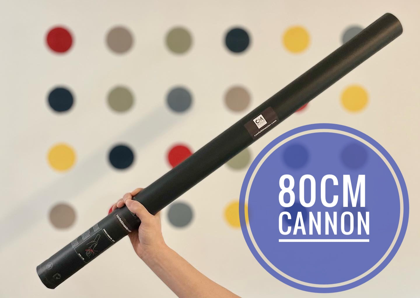 80cm gender reveal blue confetti cannon