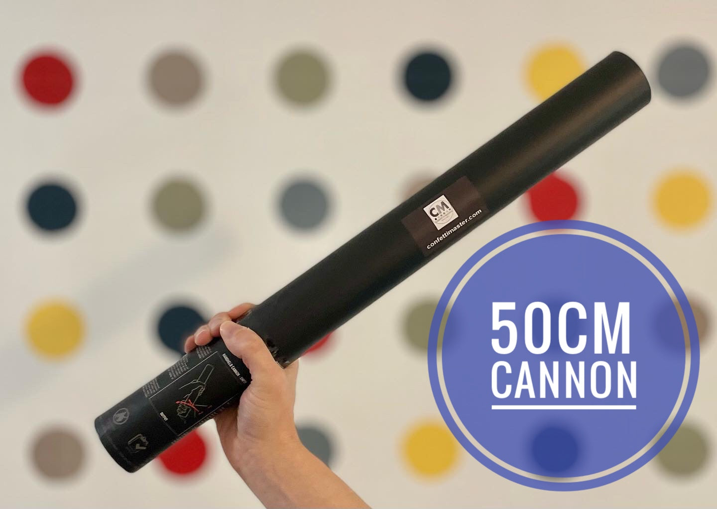 50cm gender reveal blue confetti cannon