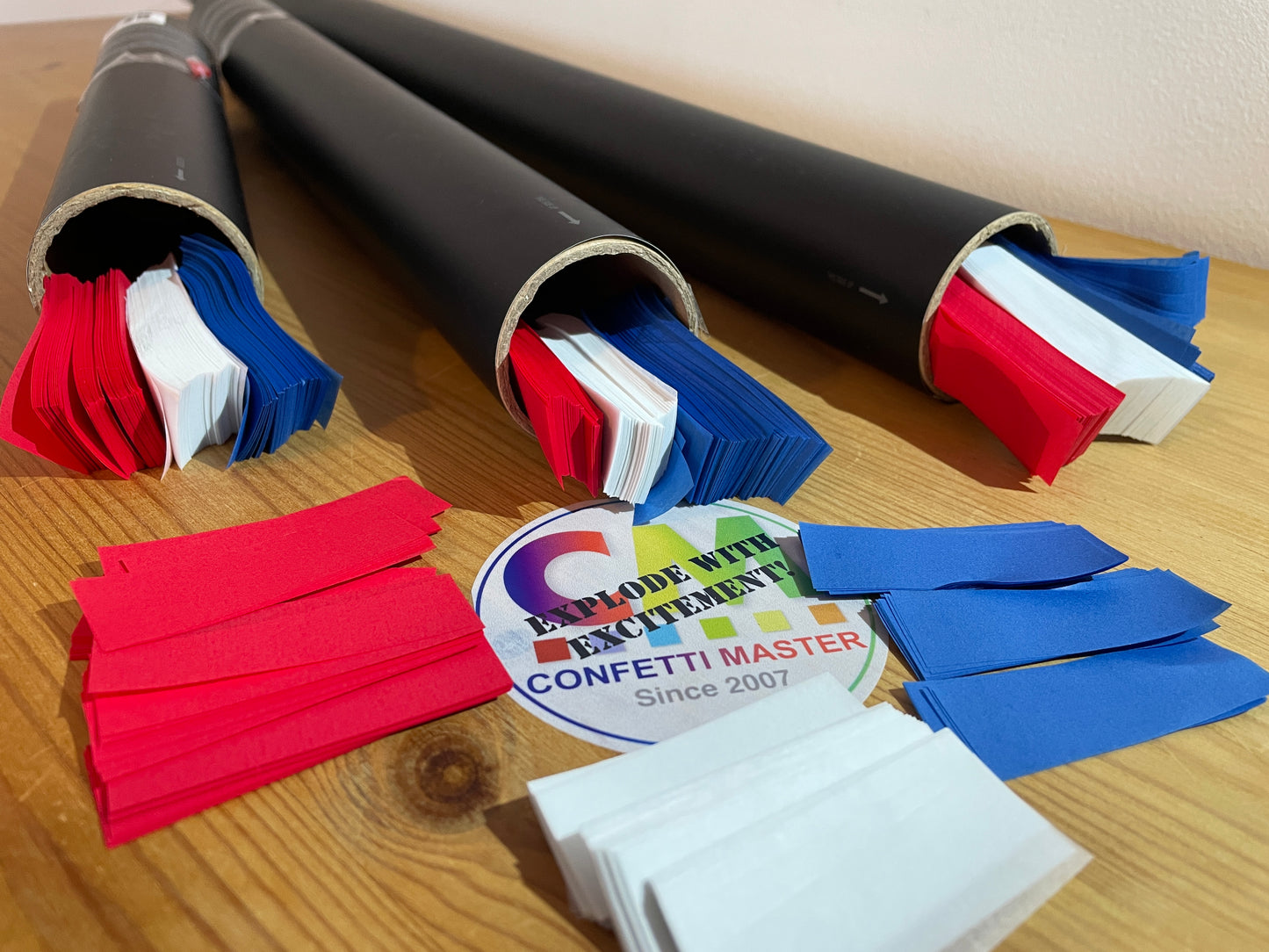 Red White and Blue confetti cannon
