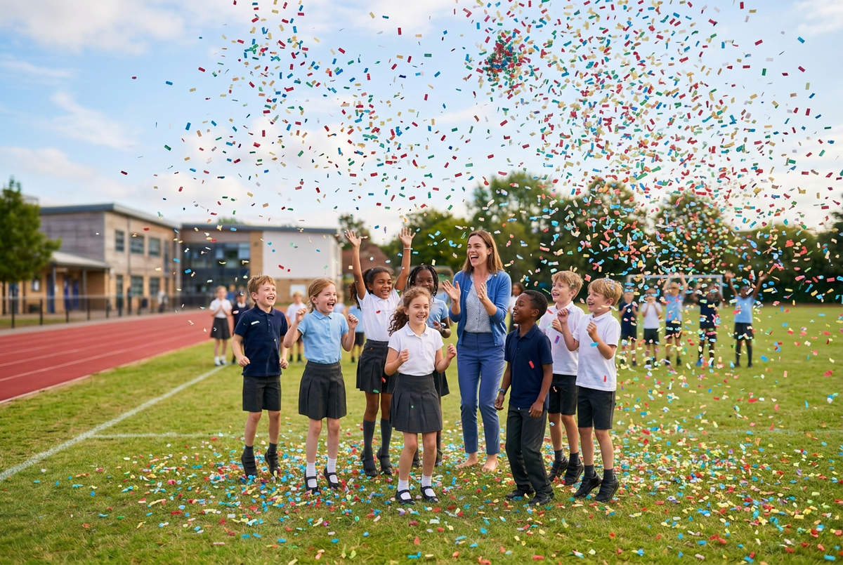 School Confetti Cannons | Biodegradable & Flame Retardant.