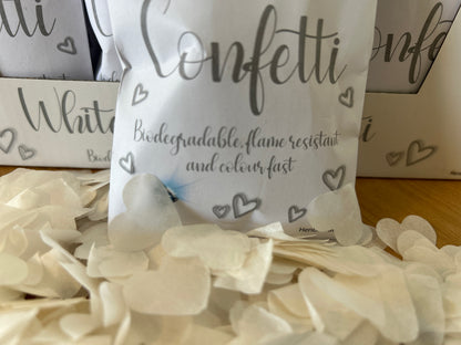 White Heart Confetti.