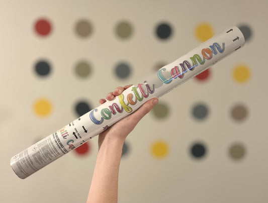 50cm multi colour confetti cannon