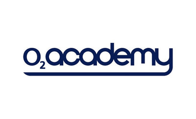 O2 Academy logo in blue on a white background