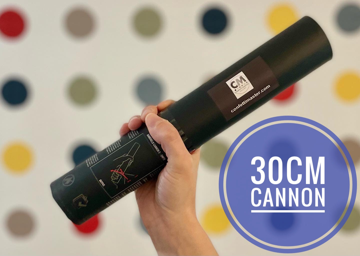 30cm gender reveal blue confetti cannon