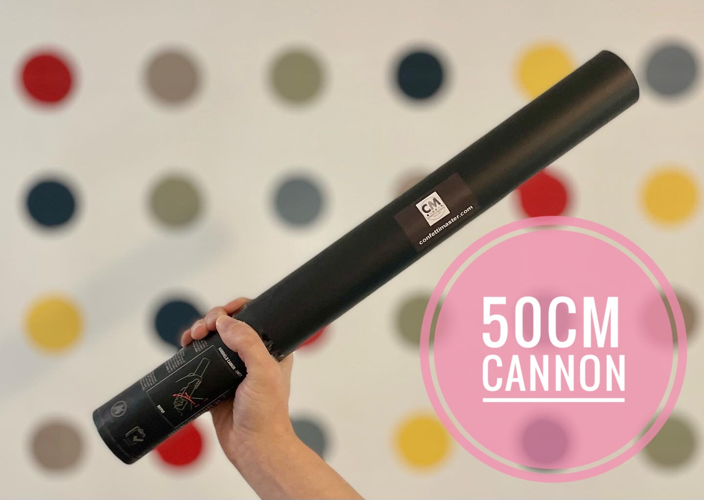 50cm gender reveal pink confetti cannon