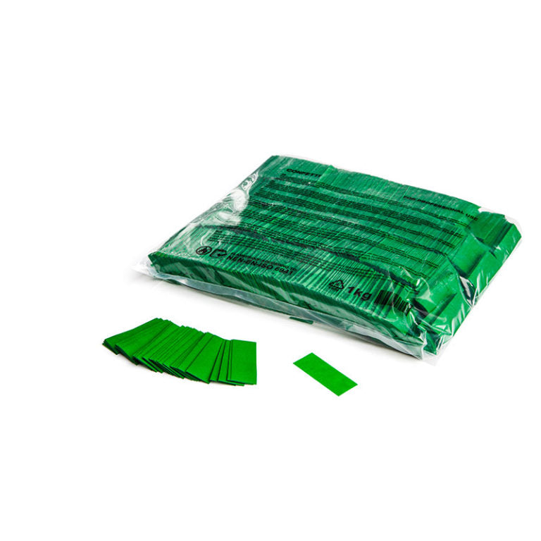 Dark Green confetti in bag.