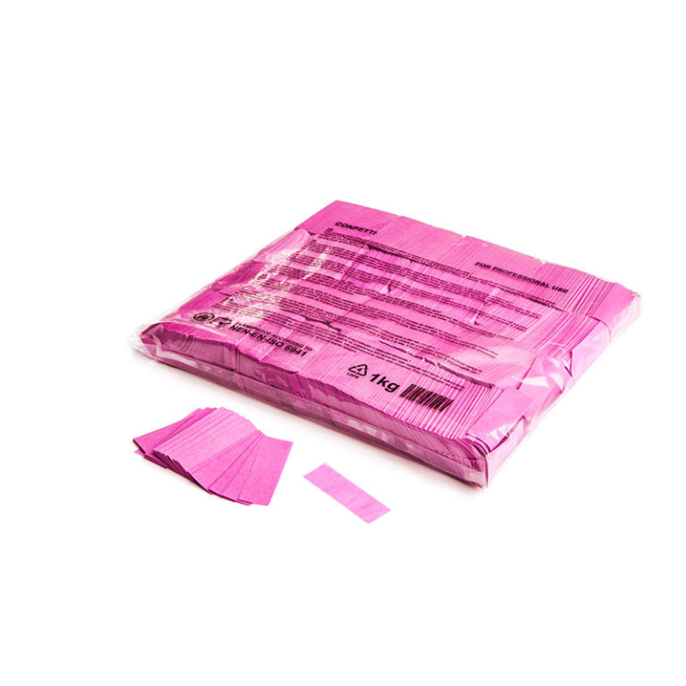 Pink confetti in bag.